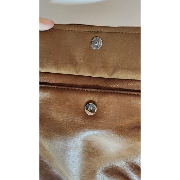 Vintage Y2K Wilson's Leather Cross Body Messenger Bag Brown Satchel Purse - Picture 9 of 15